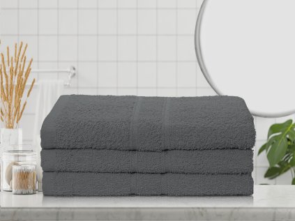 Prosop de maini din bumbac Culoare Gri inchis, DONNA 50X80 cm