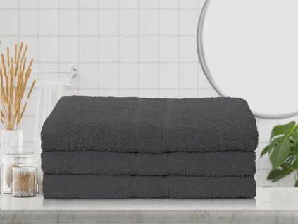 Prosop de maini din bumbac Culoare Gri antracit, DONNA 50X80 cm