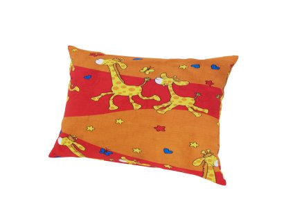 Husa creponata pentru perna copii Culoare portocaliu, GIRAFFE 40 x 40 cm