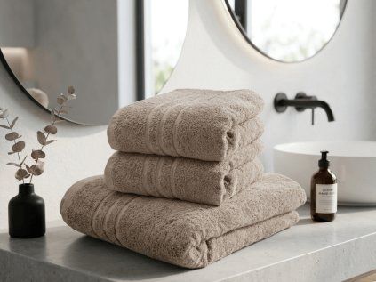 Prosop Classic 50 x 100 cm bej, 100% bumbac