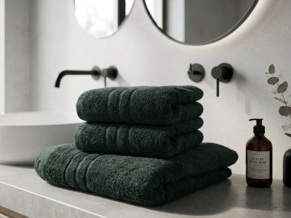 Prosop Classic 50 x 100 cm verde inchis, 100% bumbac