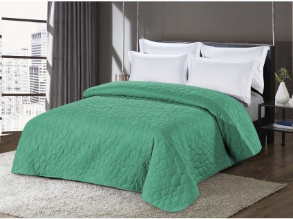 Světle zelený přehoz na postel se vzorem STONE (Dimensiune 200 x 220 cm)