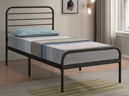 55929 cerna kovova postel bolonia 140 x 200 cm
