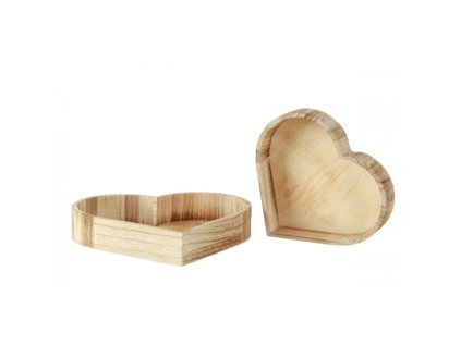 56316 sada 2 drevenych podnosu heart tray