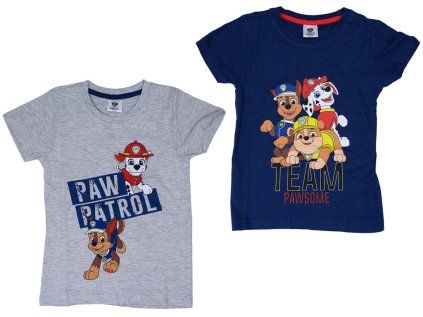 Tricou pentru copii 2 buc PAW PATROL albastru/gri - diferite marimi