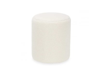 59809 bily plysovy taburet sheepish