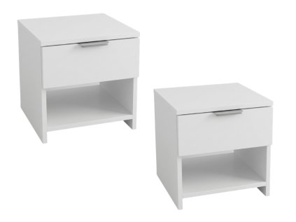 Noptiere HAVANA (2 buc), alb