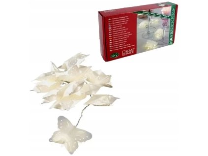 LED řetěz BUTTERFLY 5 m bílý – stylové osvětlení pro každou příležitost
