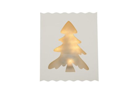 Lampa LED de Craciun in cadru TREE 29,5 cm alb