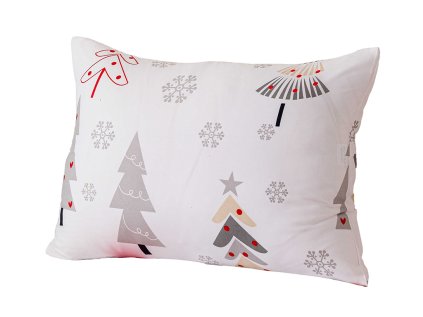 Fata de perna decorativa JINGLE 50x70 cm, alba