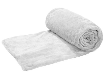 Luxusní bílá mikroplyšová deka VIOLET 200x230 cm pro maximální pohodlí