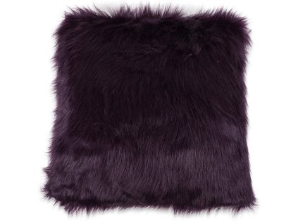 Stylový chlupatý povlak na polštář FAUX FUR longhair 50x50 cm, fialový