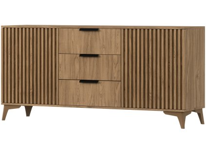 Komoda ENTSIAN 150 x 70 cm, dub artisan – moderní design a praktické úložné prostory.