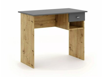 Psací stůl B-011 v dekoru dub artisan s antracitovou deskou