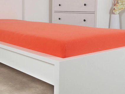 Červené jersey prostěradlo ALVORA 90 x 200 cm pro dokonalý spánek