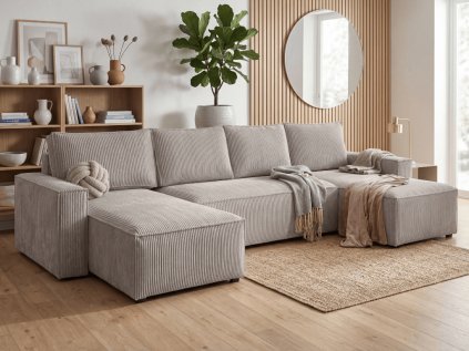 Coltar in forma de U SMART COSARO 295x140 cm, bej