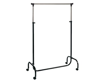 Pojízdný stojan na oblečení KLEDIN 90x175 cm černý s kolečky