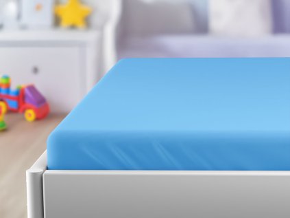 Cearsaf jersey pentru pătuț EXCLUSIVE 70x140 cm albastru