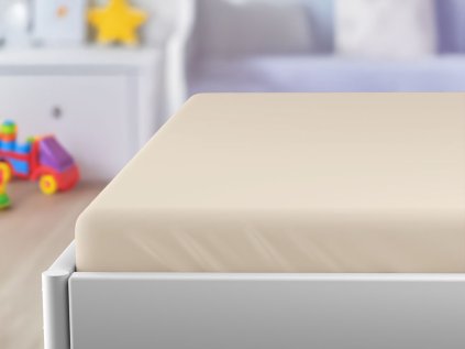 Cearsaf Jersey pentru patut EXCLUSIVE 60x120 cm crem