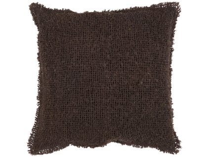 Dekorační hrubě tkaný povlak na polštář TOLOUSE 50x50 cm hnědý