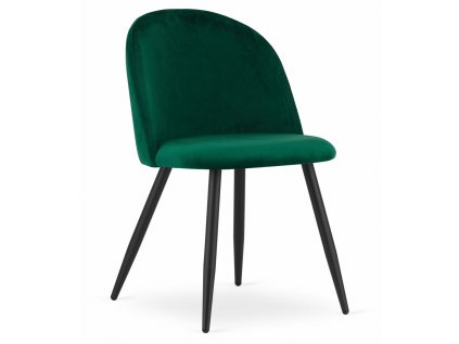Zelená sametová židle BELLO – elegantní a pohodlné sezení