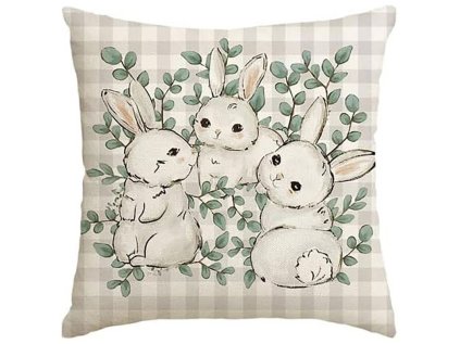 Velikonoční povlak TRISPRING 45x45 cm s roztomilými králíčky