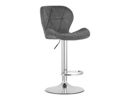 Scaun de bar gri WEST VELVET
