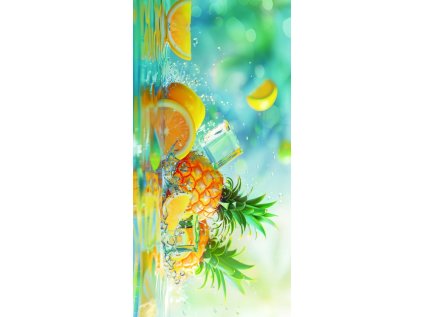 Plážová osuška LEMONADE 100x180 cm s motivem citronu a ananasu
