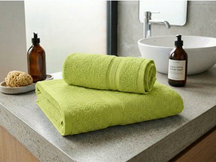 Bavlněný set CLARYSSE ELEGANCE zelený osuška a ručník