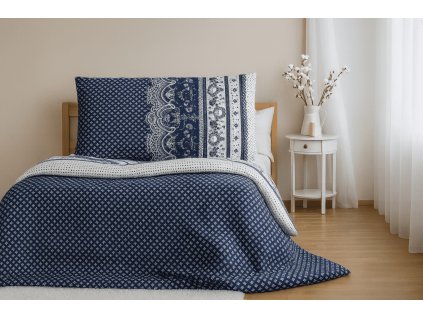 Lenjerie de pat din polibumbac CANZONE BLUE, albastru