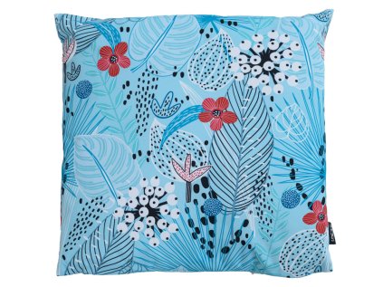 Venkovní polštář FLORILO 45x45 cm modrý s květinovým vzorem