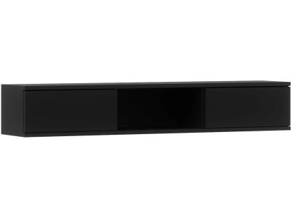 Černá police se skříňkami LANZZI 120 cm do moderního interiéru