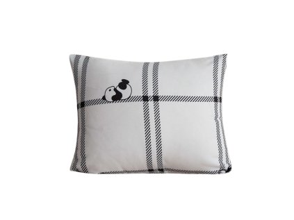 Flanelový povlak CUTE PANDA 40x50 cm bílý s motivem pandy