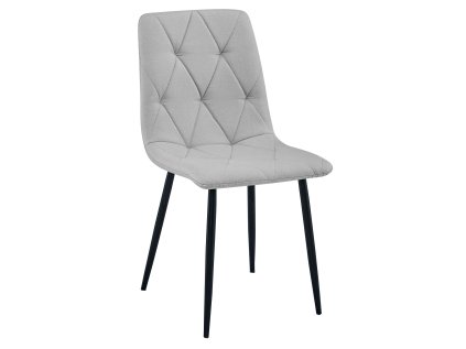 Scaun dining LIBRA gri deschis cu picioare negre