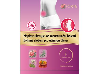 Hřejivá náplast s bylinným složením a Far Infrared práškem – pro komfort během menstruace, 3 ks