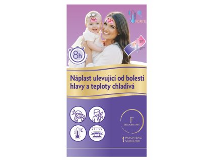 Hydrogelová náplast s chladivým účinkem máty 1ks 5x12 cm