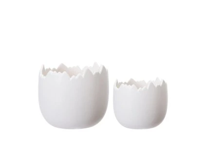 Set 2 boluri dolomite albe MONA