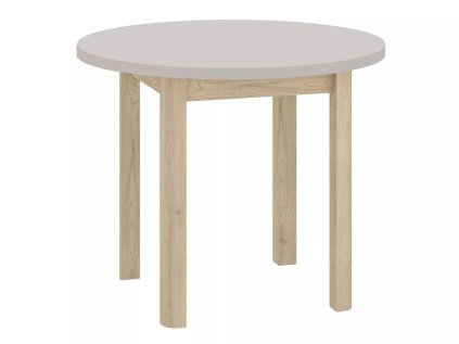 Kulatý jídelní stůl ADAM 80x80 cm v barvě kašmír a dub