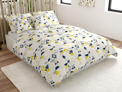 Povlečení z mikrovlákna GEOMETRICA barevné s geometrickým vzorem