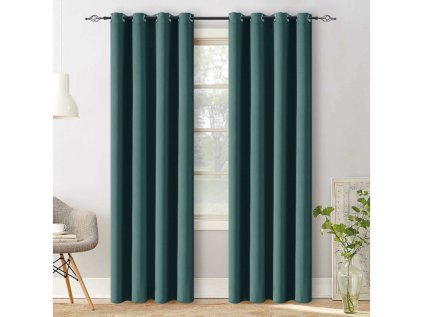 Tyrkysový zatemňovací závěs VELVET 140x250 cm pro moderní interiér