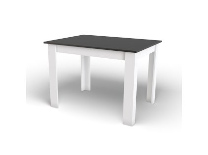 OFERTA Masă de dining neagră cu picioare albe MADO 120x80 II calitate.