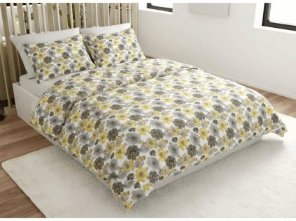 Hebké povlečení FEONELLE s květinovým motivem a jemnými tóny