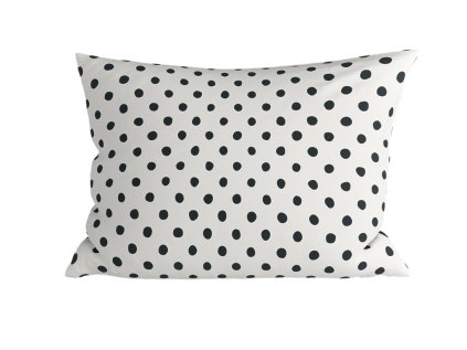 Dekorační povlak COLAM GREY 50x70 cm šedý s bílými puntíky