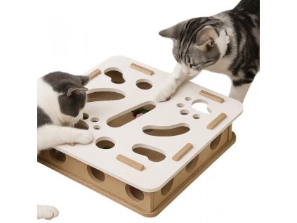 filcowa logiczna zabawka dla kota pileczki z dzwonkami labirynt do cwiczen kot28