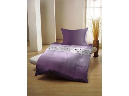 NAVIRI – fialové bavlněné povlečení s jemným vzorem
