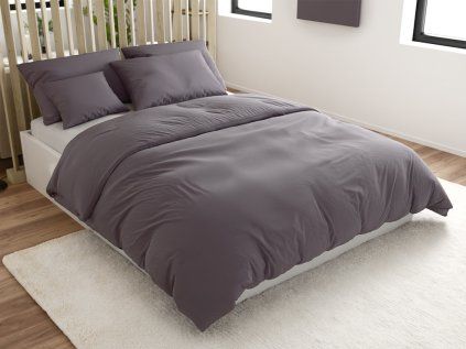 Moderní bavlněné povlečení DENYX šedé s minimalistickým designem