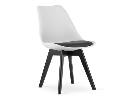 OFERTA Scaun alb-negru BALI MARK cu picioare negre II. calitate