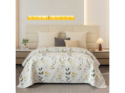 Cuvertura de pat CITRUS GARDEN, alb