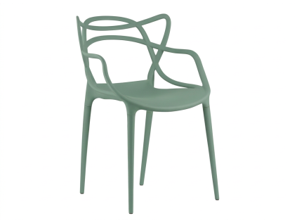 Scaun din plastic verde salvie KATO