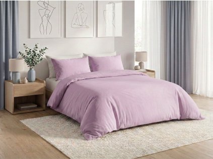 Lenjerie de pat din bumbac CALMORA violet deschis